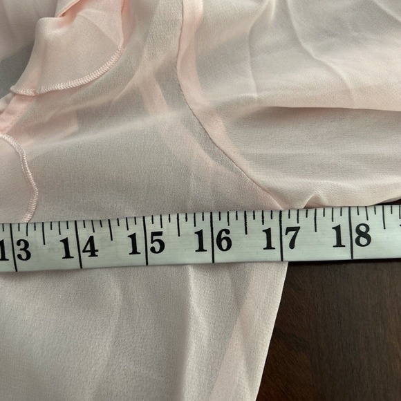 Sugar Thrillz Dolls Kill Pink Sheer Long Sleeve Button Down Shirt Too‎ Blouse XS - Picture 5 of 7